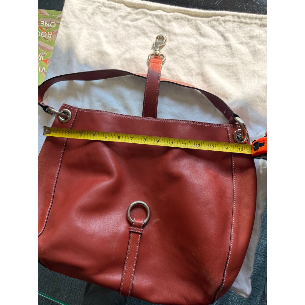 Marc Jacobs Collection Burnt Orange Leather Hobo Shoulder Bag Large - Picture 8 of 10